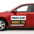 thumbnail image 1 of Private Client Vehicle Car Magnet Sign by DC | Flexible Car Magnetic Sheets with Adhesive Backing | 12"x18" Bumper Magnet Sticker for Vehicles, Trucks & Business Advertising Signs| 2 PC | Made in USA, 1 of 7