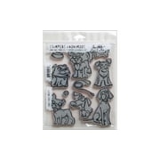 Tim Holtz Cling Stamps 7"X8.5"-Crazy Dogs