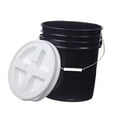 thumbnail image 4 of Cubo con tapa, resistente, versátil, reutilizable, portátil, 20 L para Negro, 4 of 9