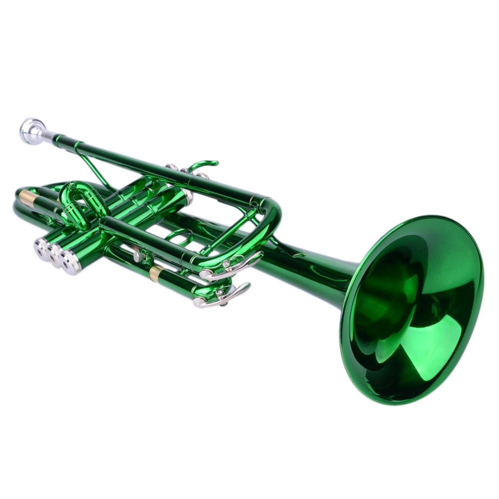 Lowestbest Brass Flat Trumpet with Hard Case Gloves Cleaning Kit for Student Beginner