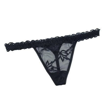 

Qcmgmg Women T-Back Panties Seamless Underwear Lace Low Rise Thong