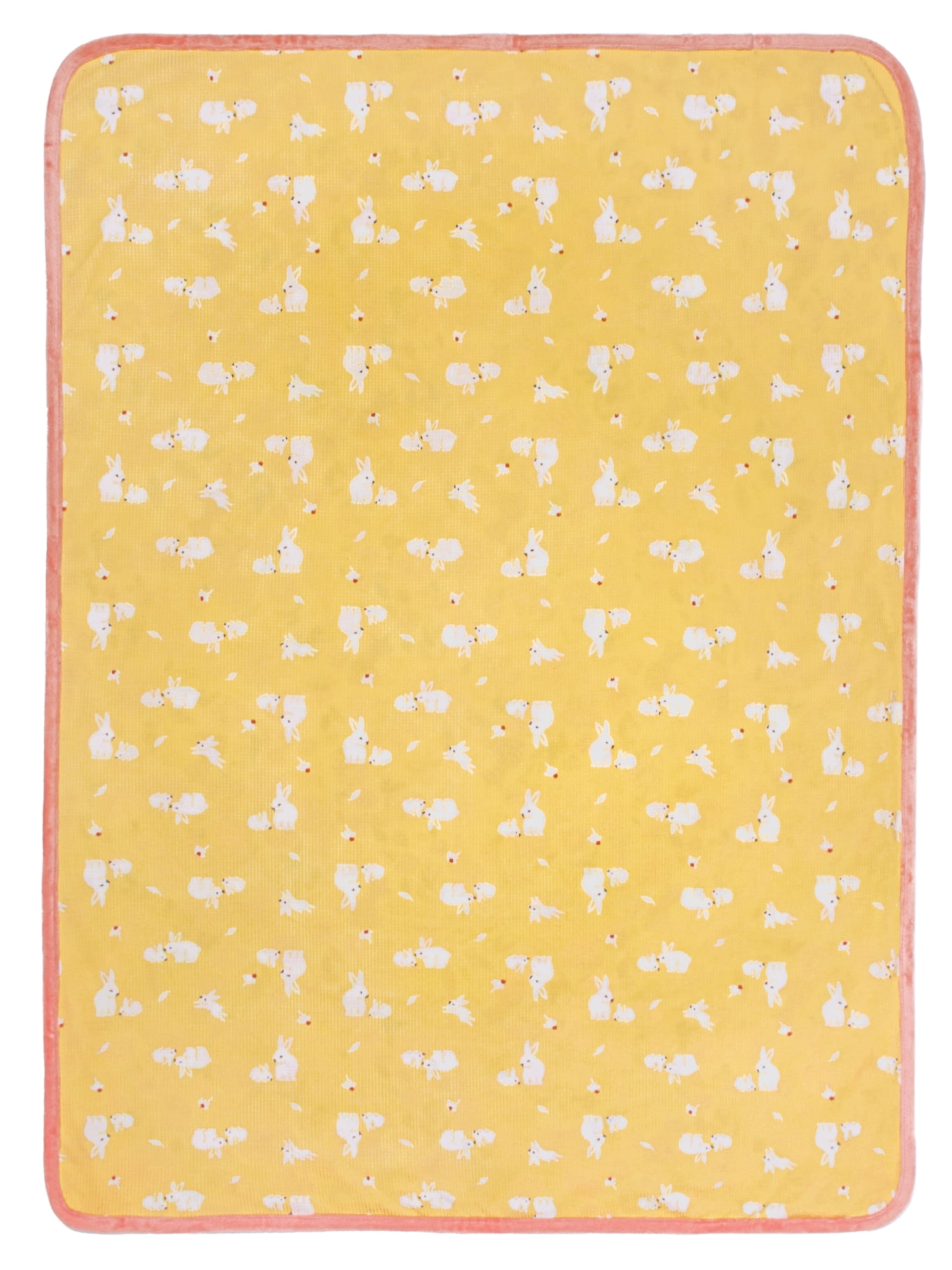 Modern Moments By Gerber Baby & Toddler Girls Reversible Plush Blanket, Yellow