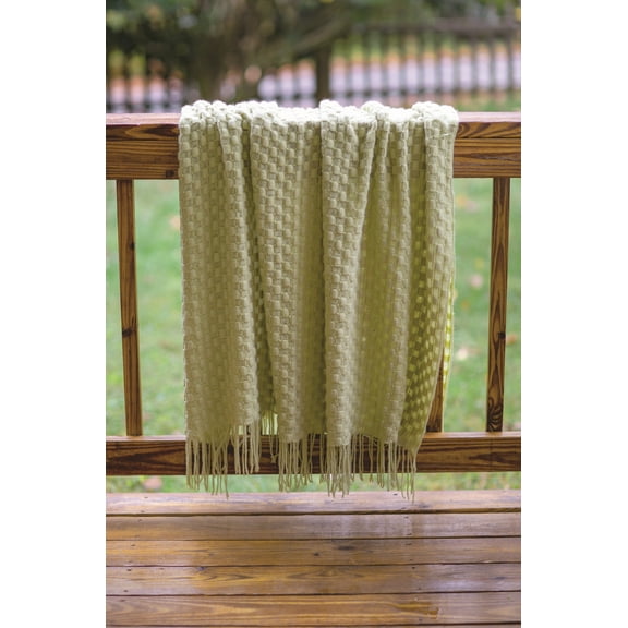 Manual Woodworkers Acrylic Throw 50"x60" Warm Taupe