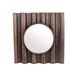thumbnail image 1 of "Espejo redondo de madera de estilo tradicional con marco estilo Panpipe, marrón" Benzara Inc BM209096, 1 of 1