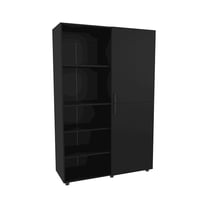 Fm Furniture Ollie 2-Door Wardrobe with Open Storage,Wengue