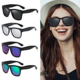 thumbnail image 2 of Rectangle Sunglasses Womens, Trendy Square Sunglasses for Men Women, Fashion Thick Rectangle Sun Glasses Uv Protection Shades Designer Style R7O2, 2 of 8