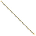 thumbnail image 2 of Auriga Fine Jewelry 14K Two-Tone Gold 3.5mm Fancy Link Chain Bracelet 7.25inch for Women, 2 of 4