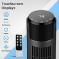 thumbnail image 3 of Tower Fan for Home, 36" Standing Floor Fan with Remote,Bladeless Fan Cold Air Quiet, 5 Speeds, 4 Modes, LED Display, Black, 3 of 8