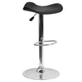 thumbnail image 1 of Contemporary Black Vinyl Adjustable Height Barstool with Wavy Seat and Chrome Base, 1 of 9