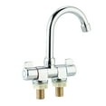 thumbnail image 1 of Foldable RV Rotating Two Handle Deck/Wall Mounted RV Kitchen Hot and Cold Water Mixer Tap for Motorhome Travel Trailer, 1 of 7
