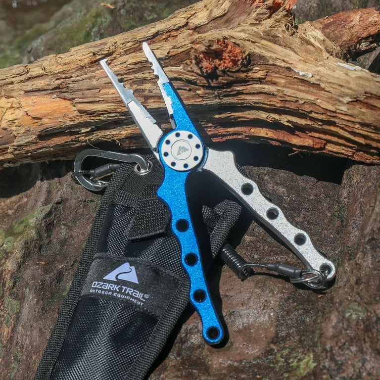 Ozark Trail 7-in Aluminum Fishing Pliers with Sheath and Lanyard