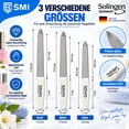 thumbnail image 4 of S SMI Comfort Grip Coarse Grit Saphire Nail File Value Pack with 2 Nail Files, White, 3 Pieces, 4 of 6