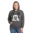 thumbnail image 5 of Women's & Women's Plus Mickey Mouse Hoodie Sweatshirt Pullover Charcoal Gray, 5 of 6