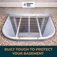 thumbnail image 3 of Window Well Supply Egress Window Well Kit - Complete Basement Egress Window Kit - Includes Argon-Filled Basement Window, Window Well, Egress Ladder, Window Well Cover - Stoneview, 55"L x 36"W x 48"D, 3 of 6