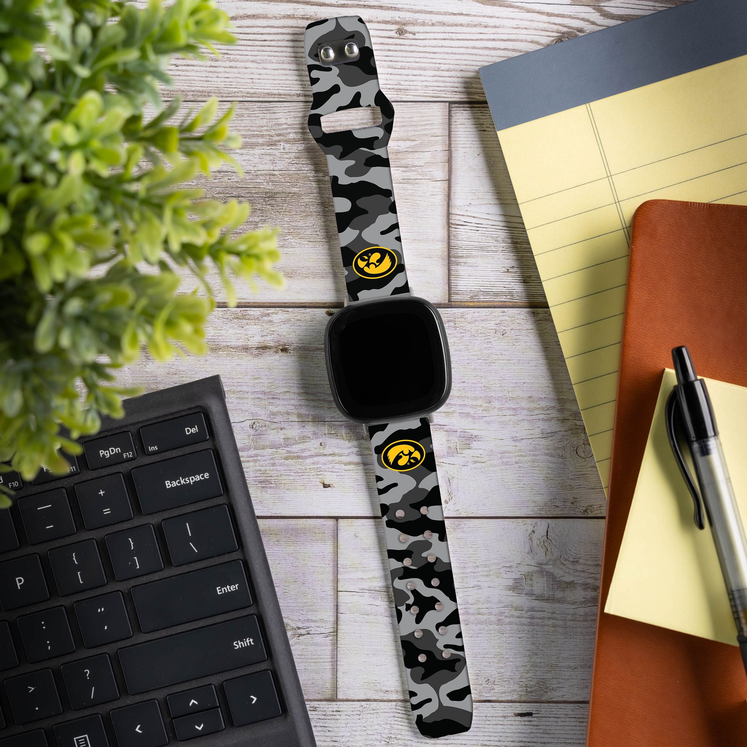Iowa HD Camo Unisex Watch Band for FitBit Versa 3 & Sense (Long)