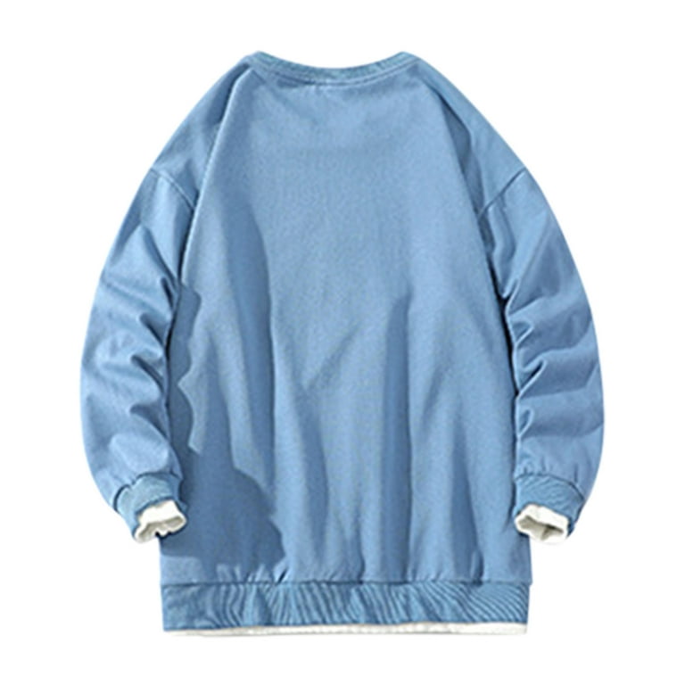 LEEy-world Hoodies For Men Men's Pullover Hoodies, Thermal Warm Winter  Hooded Sweatshirt, Sports Running Workout Hoodie Sky Blue,L 
