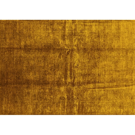Ahgly Company Indoor Rectangle Oriental Yellow Industrial Area Rugs, 8' x 10'