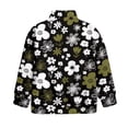 thumbnail image 5 of Uorisanigo Cute Flowers Girls Half Zip Pullover Sweatshirt Casual Long Sleeve Lapel Zipper Sweatshirt Oversized Athletic Tops for Sports and Daily Wear Fall Kids Pullover Jackets, 5 of 7