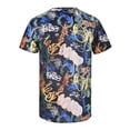 thumbnail image 5 of XIAOCHA Abstract Graphic Print Short Sleeve T Shirt For Men Crew Neck Streetwear Casual Tops, 5 of 6