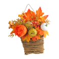 thumbnail image 4 of Cesta de flores para colgar en la puerta, corona de otoño para puerta delantera, cesta de flores artificiales hechas a mano para ,, 4 of 9