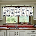 thumbnail image 3 of Yayeee Kitchen Curtains Set of 2 Light Filtering 57"x24" Over Sink Window Panels, Black Cat Paw, 3 of 7