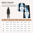thumbnail image 4 of Gukieu Christmas Gnome Snowflake Print Women's Long Sleeve Pajama Set, Button Top Elastic Pocket Pajama Pants Two Piece Set Home Wear-Medium, 4 of 7