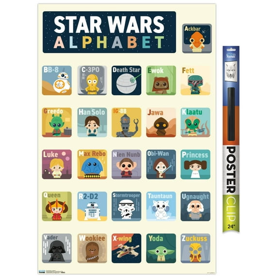 Star Wars - Alphabet Poster and Poster Clip Bundle