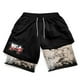 thumbnail image 4 of Baki Hanma-pantalones cortos de gimnasio para hombre, ropa deportiva de secado rápido, con estampado 3D de Manga, 2 en 1, 4 of 5
