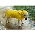 thumbnail image 2 of Impermeable plegable para mascotas con capucha para perros, chaqueta impermeable con tiras reflectantes, poncho ligero ajustable para perros pequeños y medianos (1 unidad, amarillo, talla L), 2 of 5