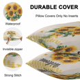 thumbnail image 4 of Waterproof Throw Pillow Covers Set of 2, 24x24 Inch Spring Sunflower Decorative Pillowcases Outdoor Pillow Slip Cushion Covers Set for Couch Tent Yellow Butterfly Plaid Beige Vintage, 4 of 7