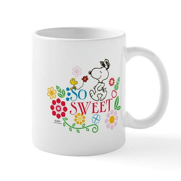 CafePress - So Sweet Snoopy Mugs - 11 oz Ceramic Mug - Novelty Coffee Tea Cup