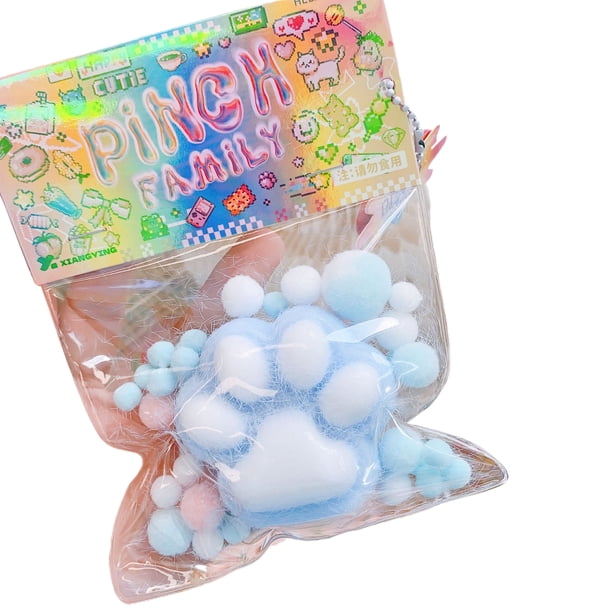Bewildely Juguete de resina segura para niños, divertido juguete para apretar con forma de garra de gato, regalos para niños en fiesta de Juguetes azul