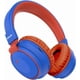 thumbnail image 1 of Auriculares para niños, Bluetooth 5.3, inalámbricos, 68 horas, volumen limitado, 85/96 dB, plegables con cable, micrófono auxiliar para iPad, portátil, niño, niña, viajes (Algodulce Lila),Fuego Azul, 1 of 23