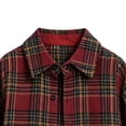 thumbnail image 4 of BLVB Toddler Baby Boys Girls Long Sleeve Button down Shirts Classic Collared Lightweight Jackets Kids Fall Clothes(Wine,0-1Years), 4 of 7