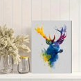thumbnail image 2 of Colorful Stag Deer Canvas Wall Art, Modern Abstract Animal Print, Home Living Room Wall Decor, 2 of 8