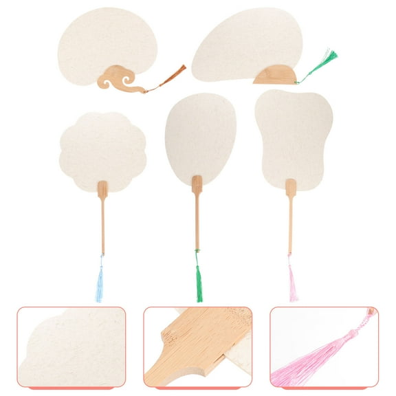 Baluue Round Fans for Interactive Equipment Random Colors 5Pcs