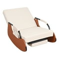 thumbnail image 3 of ZNNT Rocking Recliner Chair for Adults, Giant Indoor Outdoor Patio Rocking Chair, Corduroy Cover Seating Glider Rocker with Footstool, 3 Gears Backrest Adjustable Wide Rocking Chair, 3 of 7