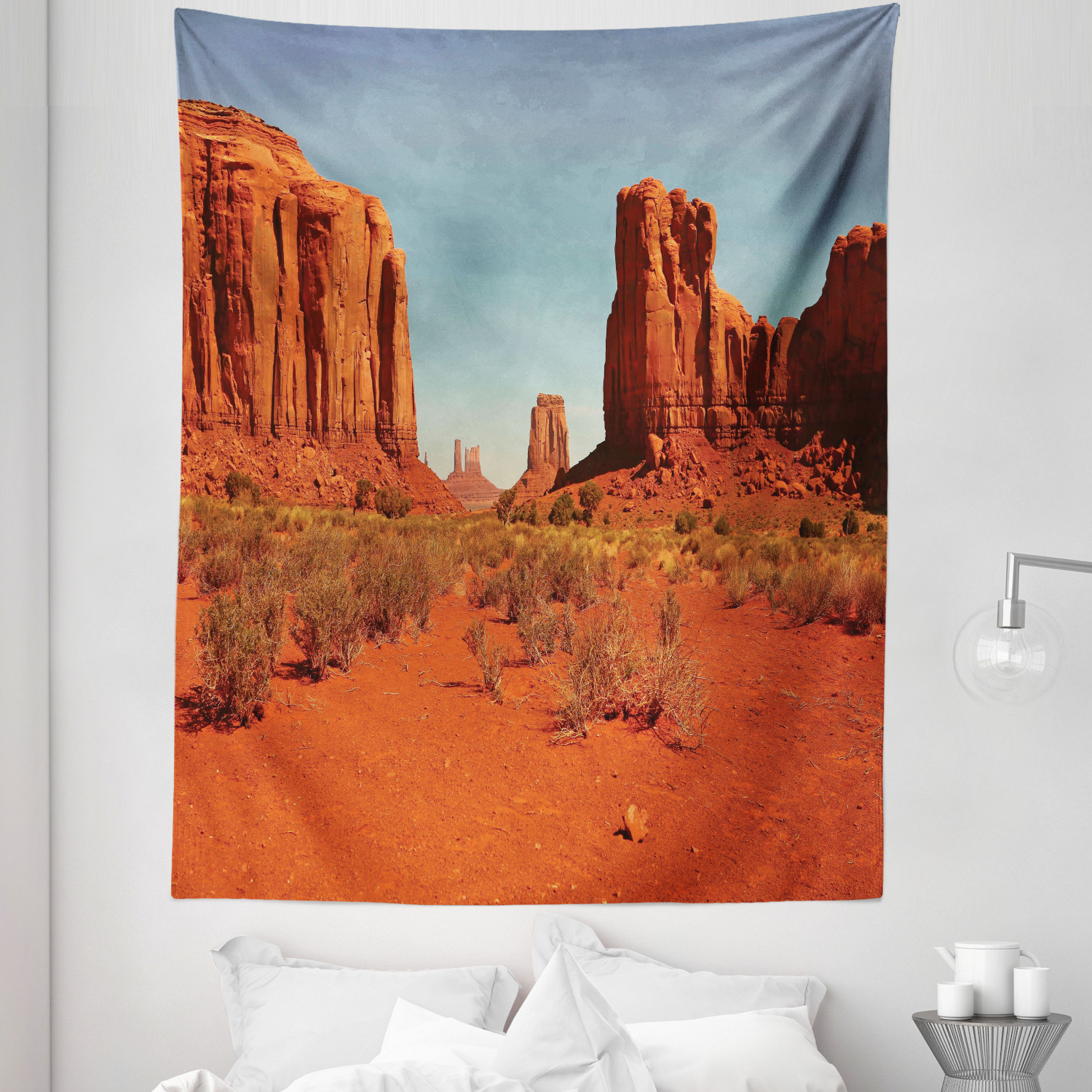 Desert Tapestry, Sunny Hot Day Monument Valley Arid Country Prehistoric