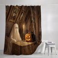thumbnail image 3 of Halloween Shower Curtains for Bathroom, Farmhouse Vintage Scary Ghosts Pumpkin Cat Waterproof Fabric Shower Curtain, Decorative Bathroom Curtain for Bathtub, 36"x72", No Hooks Included, 3 of 9