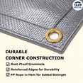 thumbnail image 5 of TARP SUPPLY Inc. 26' x 30' Super Heavy Duty 12 Mil Poly Tarp | Silver/Black Waterproof Cover with Brass Grommets | UV & Fade Resistant for Camping, Construction, Lawn & Garden, 5 of 8