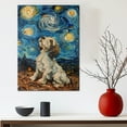 thumbnail image 5 of Petit Basset Griffon Vendeen Dog Starry Night Canvas Wall Art Prints, Dog Art Canvas Painting Poster,Pet Canvas Painting Puppy Artwork 8x12 inches, 5 of 6