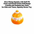 thumbnail image 3 of Slow Rising Squishy with Soft Pu Foam and Kawaii Cream Puff Design, 1-Pack, Orange and White, for Kids and Teens, Squishy Stress Toy, 3 of 3