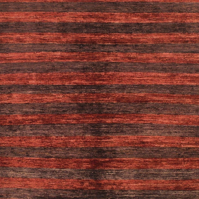 Ahgly Company Tapis d'Intérieur Carré Abstrait Brique Rouge Zone Orientale, 7' Carré