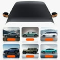 thumbnail image 5 of Car Snow Cover under $5! Bzdzmqm Car Snow Shield Half Cover All Seasons, Universal Vehicle Snow Protection Cover, Waterproof Anti-UV Car Cover, Easy Installation Storage Bag Included, 5 of 9