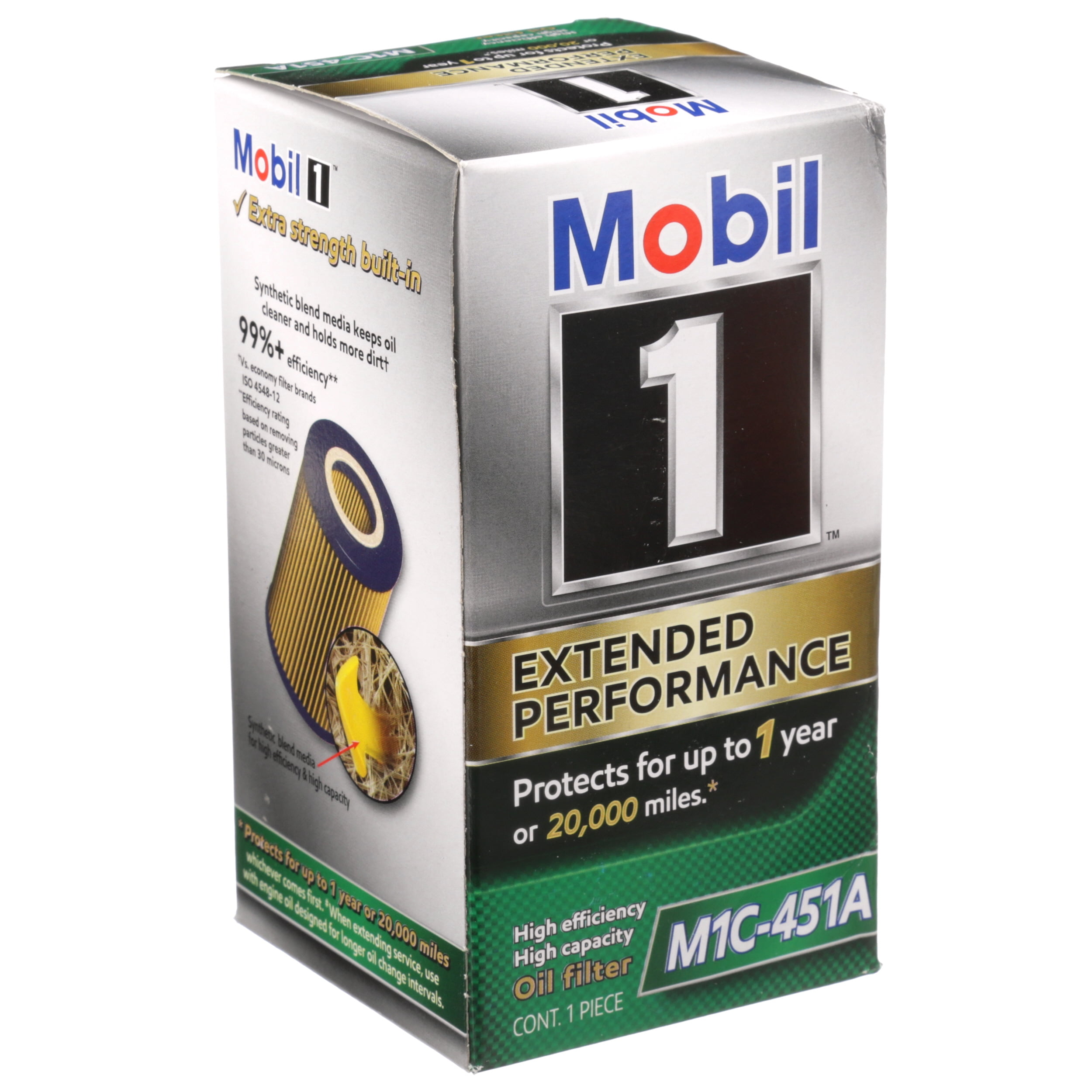 Mobil 1 M1C-451A Extended Performance Oil Filter Fits select: 2009-2014 VOLKSWAGEN JETTA, 2012-2014 VOLKSWAGEN PASSAT