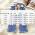 thumbnail image 3 of Jeans for Girls Cute Elastic Waist Flare Denim Pants Trousers with Pockets Kids Jeans Size 2-8, 3 of 6