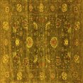 thumbnail image 1 of Ahgly Company Machine Washable Indoor Square Oriental Yellow Industrial Area Rugs, 6' Square, 1 of 4
