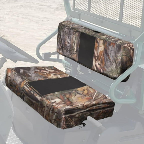 Mule Seat Cover Compatible with Kawasaki Mule 600/610 (2005-2016) & Mule SX (2017-2023), Camo Water-Resistant UTV Bench Seat Cover for Dogs & Cats- Durable Fabric with UV PVC Coating