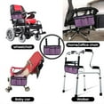 thumbnail image 4 of Duety Wheelchair Armrest Side Bag Walker Organizer Bag with Reflective Stripes Waterproof Storage Pouches for Any Wheelchair Mobility Scooter Walker Rollator Carry Accessories, 4 of 5