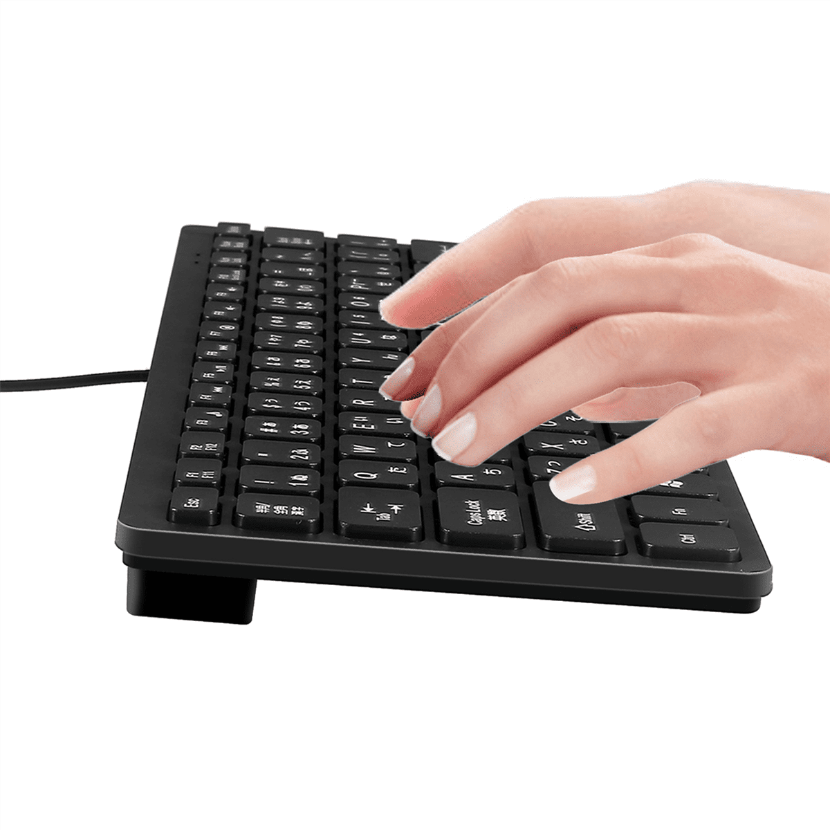 2X Wired USB Japanese/English Bilingual Keyboard for Tablet/ PC/Laptop/IOS/Android